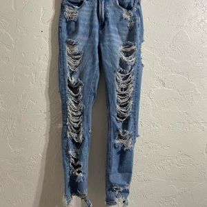American Eagle Ripped Mom Jeans